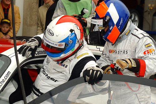 Twee oud Formule 1-coureurs: Jan Lammers en Michael Bleekemolen